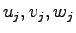 $u_j,v_j,w_j$