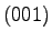 $(001)$