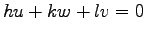 $hu+kw+lv=0$