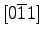 $[0\overline{1}1]$