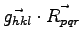 $\vec{g_{hkl}}\cdot\vec{R_{pqr}}$
