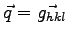 $\vec{q}=\vec{g_{hkl}}$