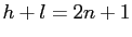 $h+l=2n+1$