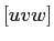 $[uvw]$