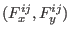 $(F_x^{ij}, F_y^{ij})$