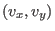 $(v_x, v_y)$